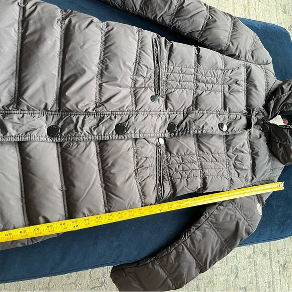 Moncler Metallic Silver Jacket with Black Knit Collar - Picture 9 of 11